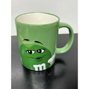 M&M's Character Ceramic Mug GREEN M Eat Your Heart Out, Darling! - 16 Fl Oz